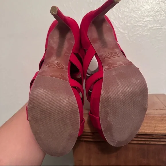 Candie's CA Spicy Red Heels Women's Size 9.5 NIB - Picture 5 of 7